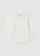 Girl's white stretch cotton shirt regular fit_0