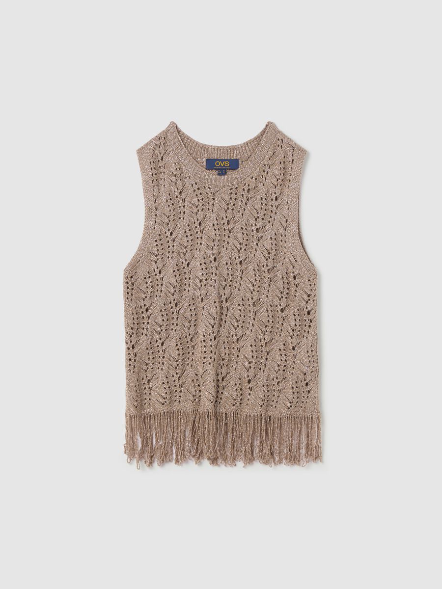 Lurex tank top with fringes_4