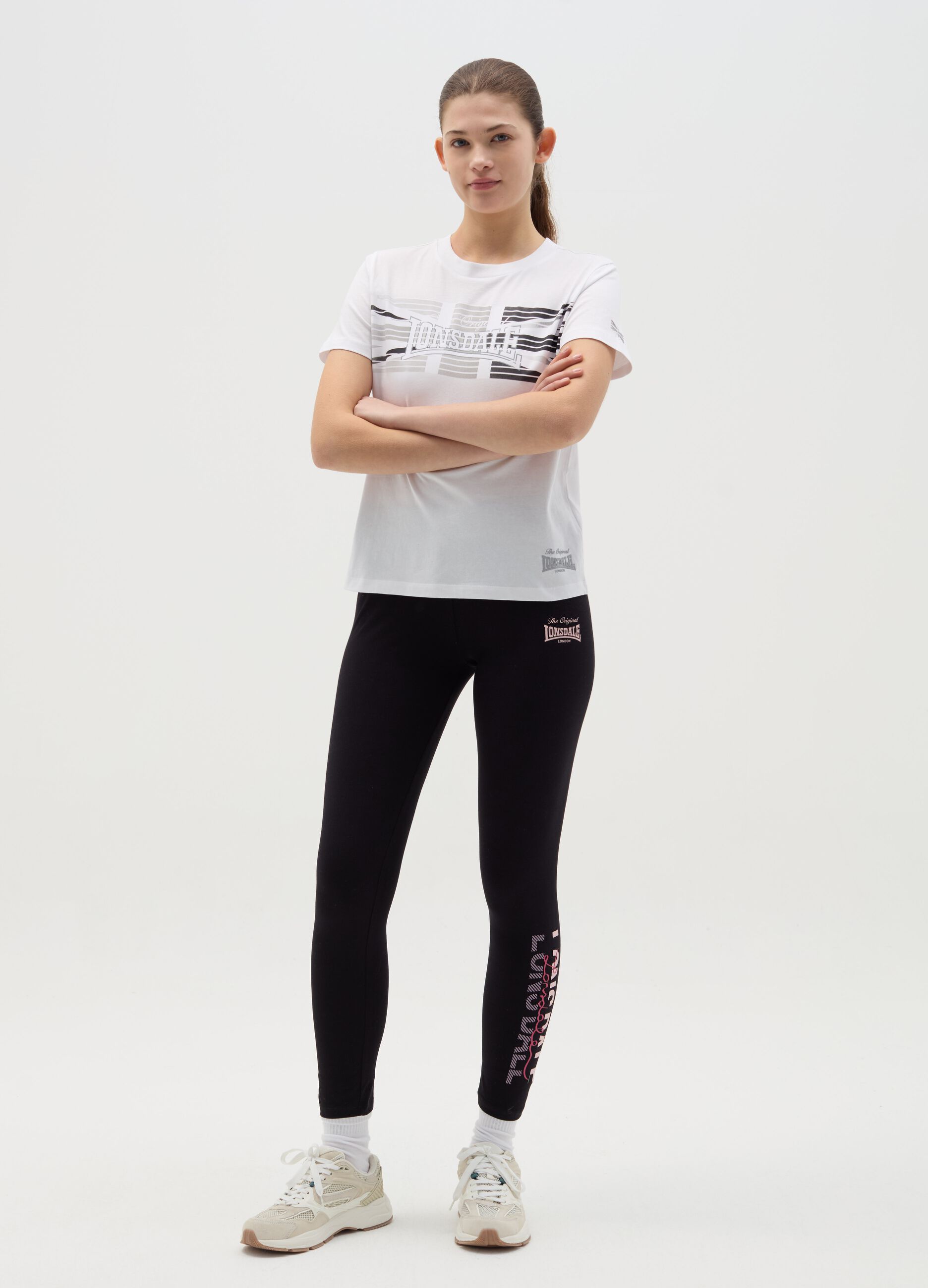 Cotton T-shirt with logo print