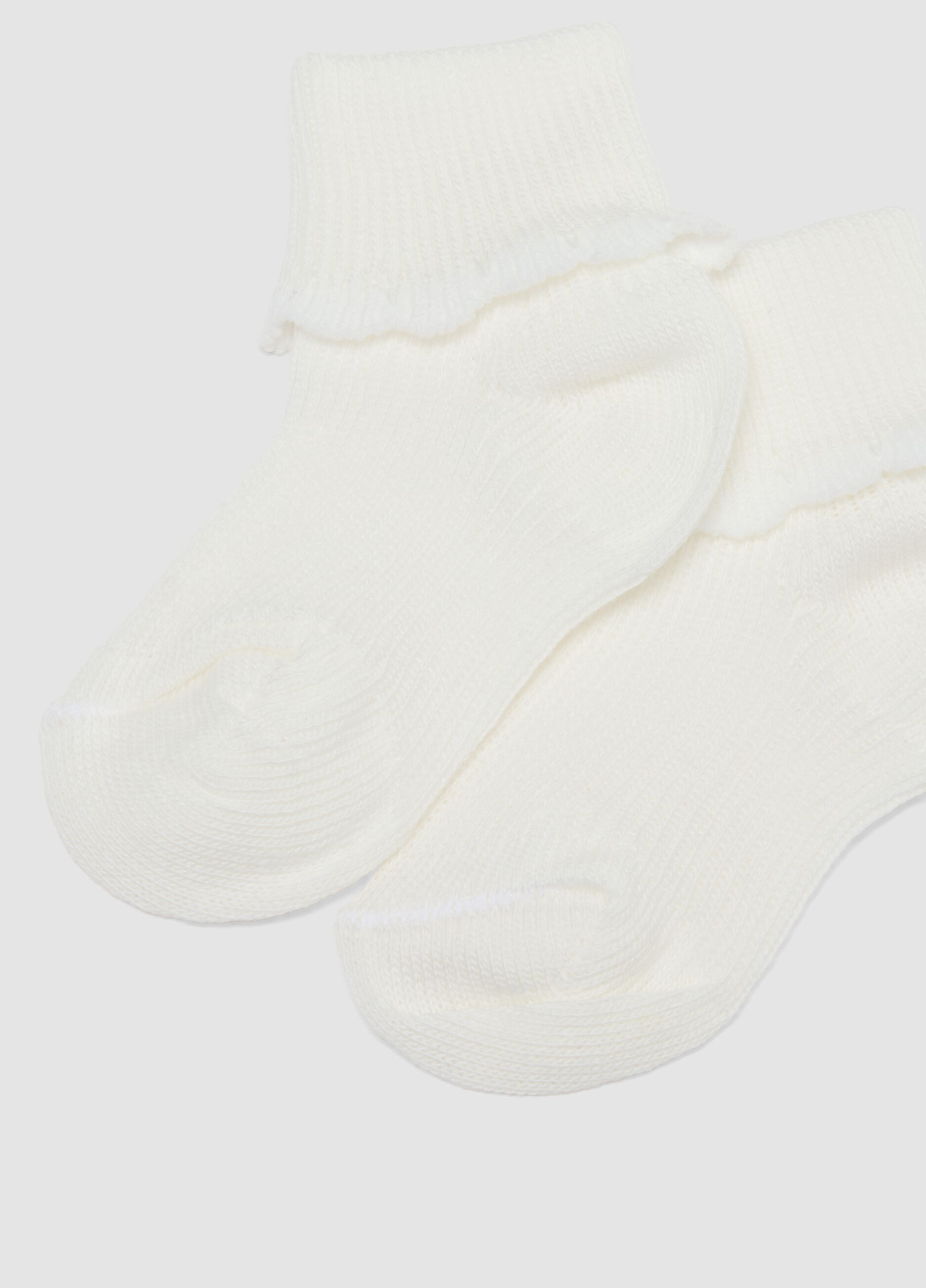 Bipack di calze corte multicolor in misto cotone per neonata