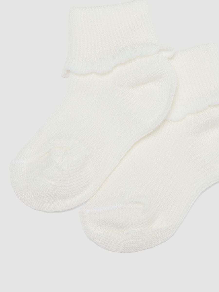 Bipack di calze corte multicolor in misto cotone per neonata_2