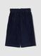 Blue ribbed cotton-blend trousers_1