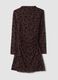 Brown stretch dress with high neck_2