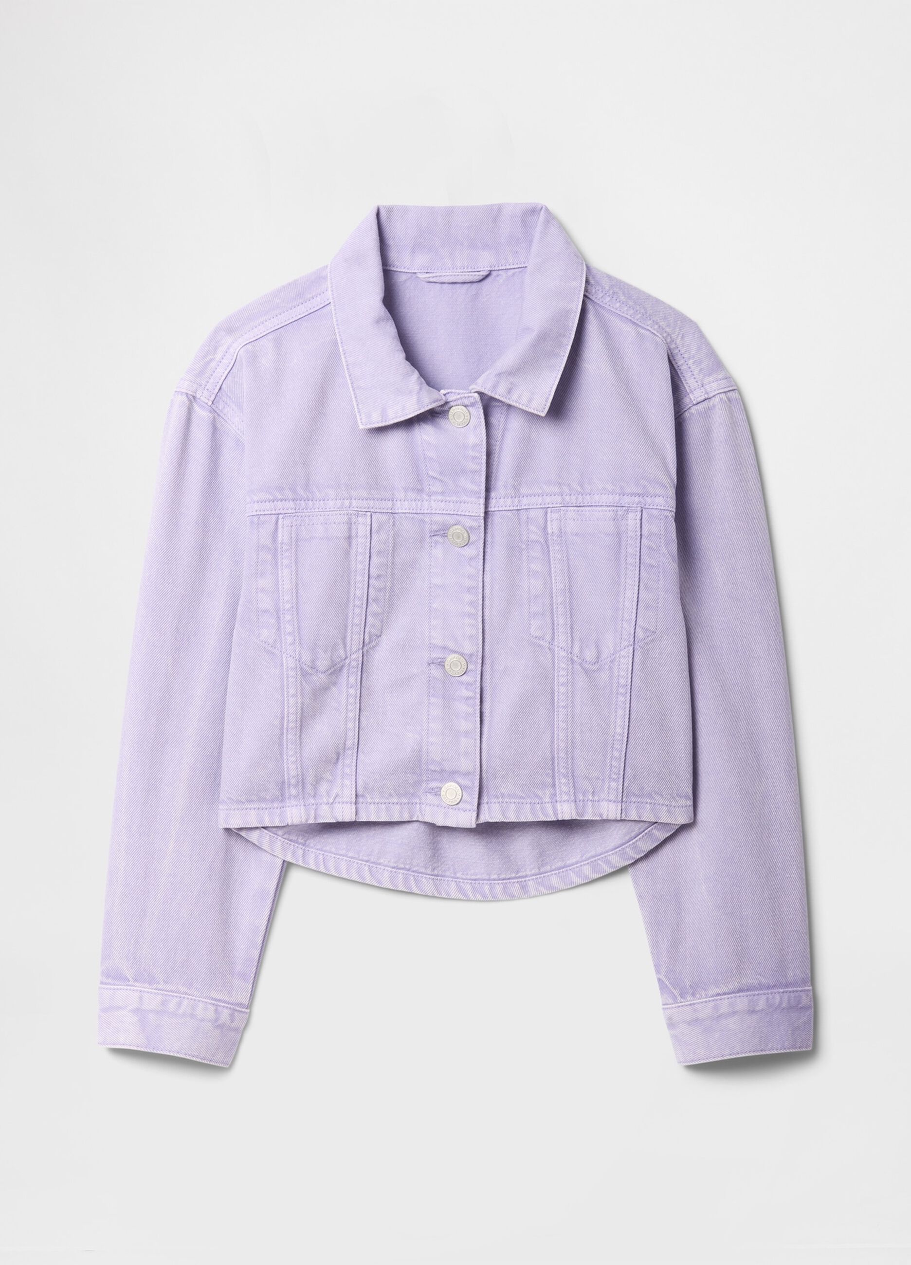 Purple cropped jacket for girls