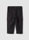 Brown comfort-fit stretch cotton cargo trousers_0