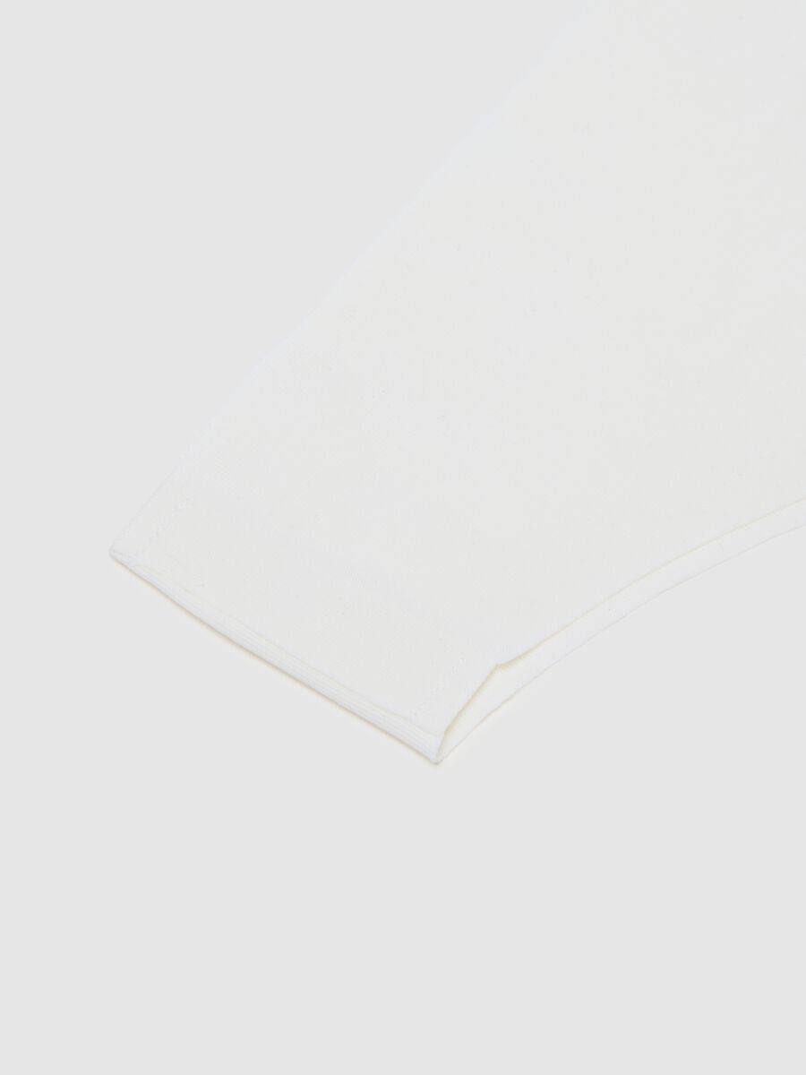 White cotton blend slip with regular fit_5