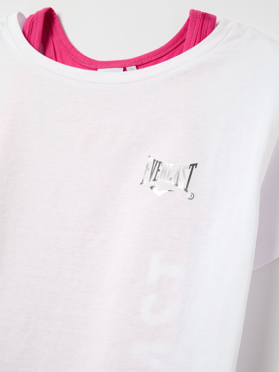 Layered-effect crop T-shirt with print_5
