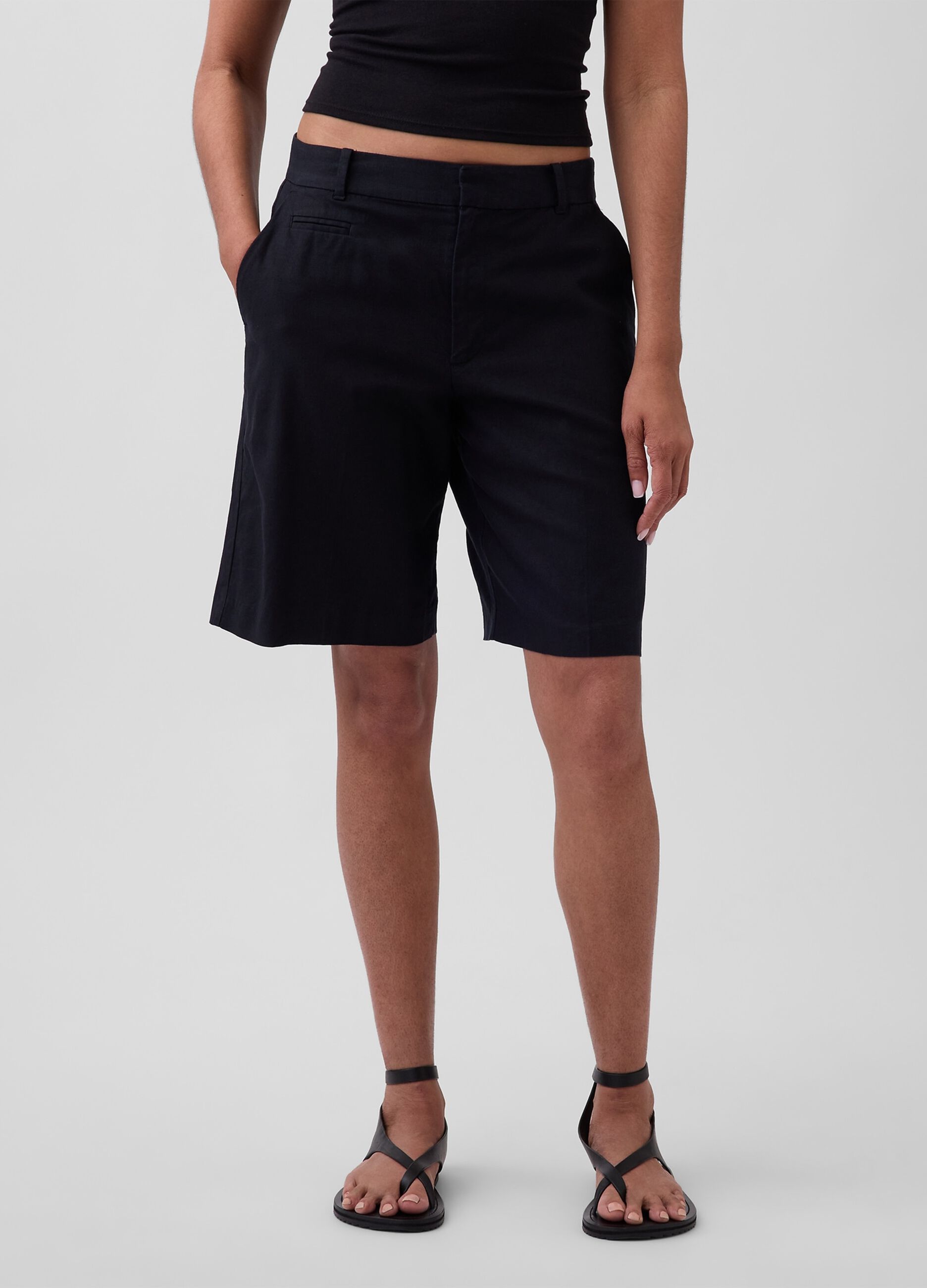 Stretch cotton-modal shorts