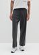 Black cotton blend relaxed fit trousers_1