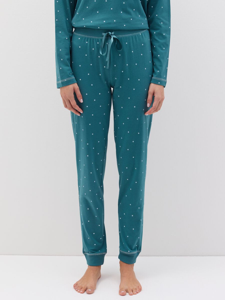 Pantalone pigiama stampa stelline_1