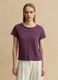 Purple short-sleeved pure linen T-shirt, regular fit_2