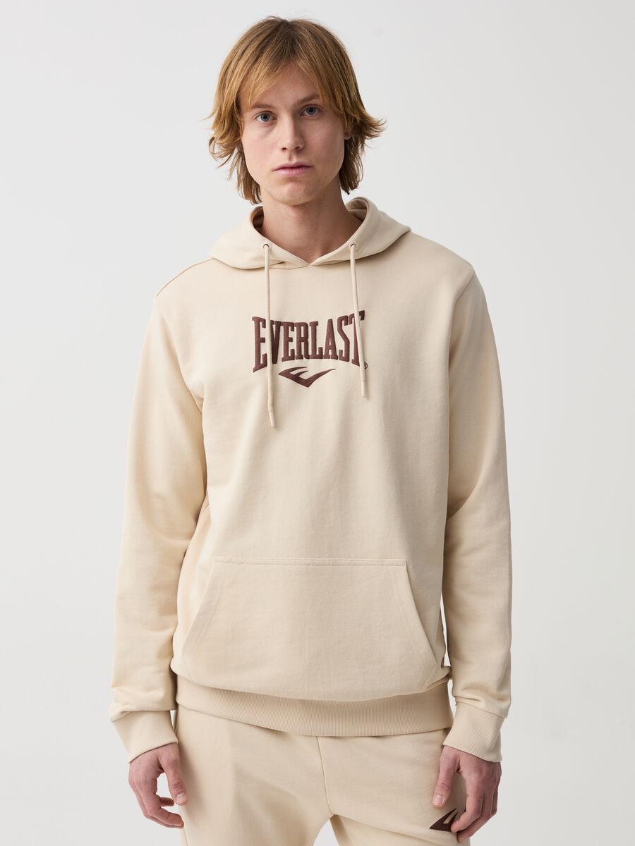 Sweatshirt with hood and logo print_0