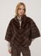Brown regular-fit coat with zip_2