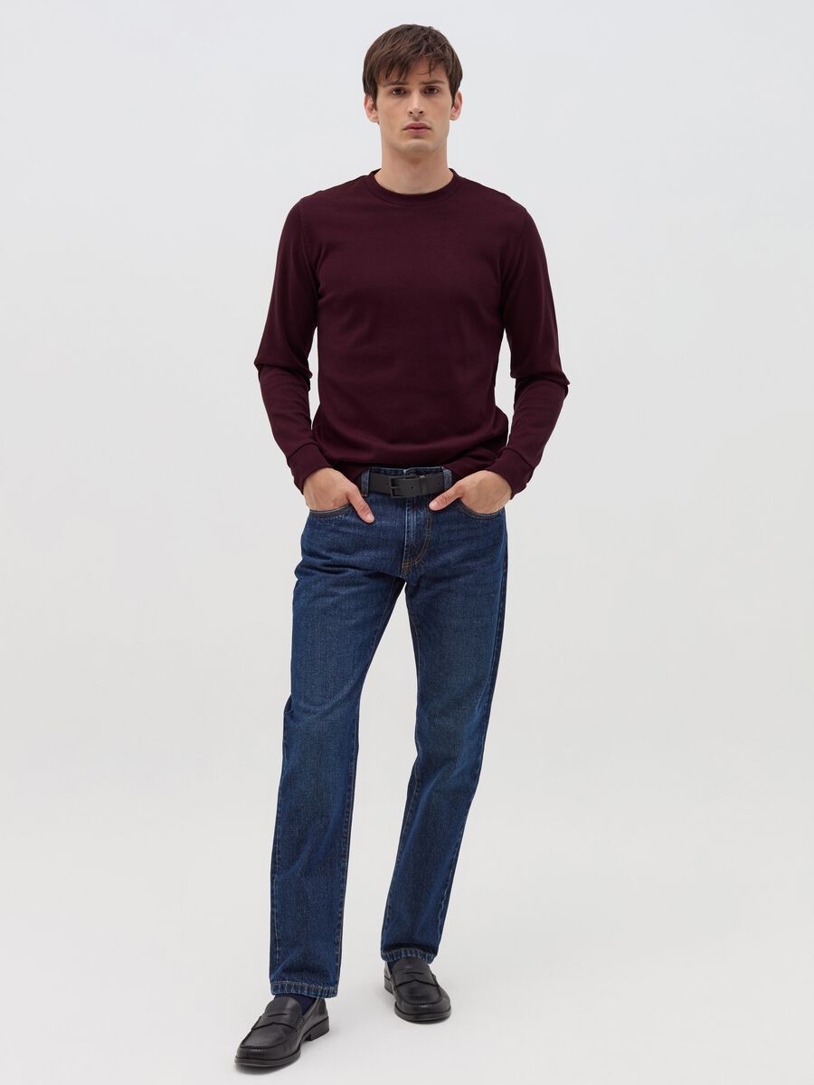Long-sleeved T-shirt in interlock cotton_1