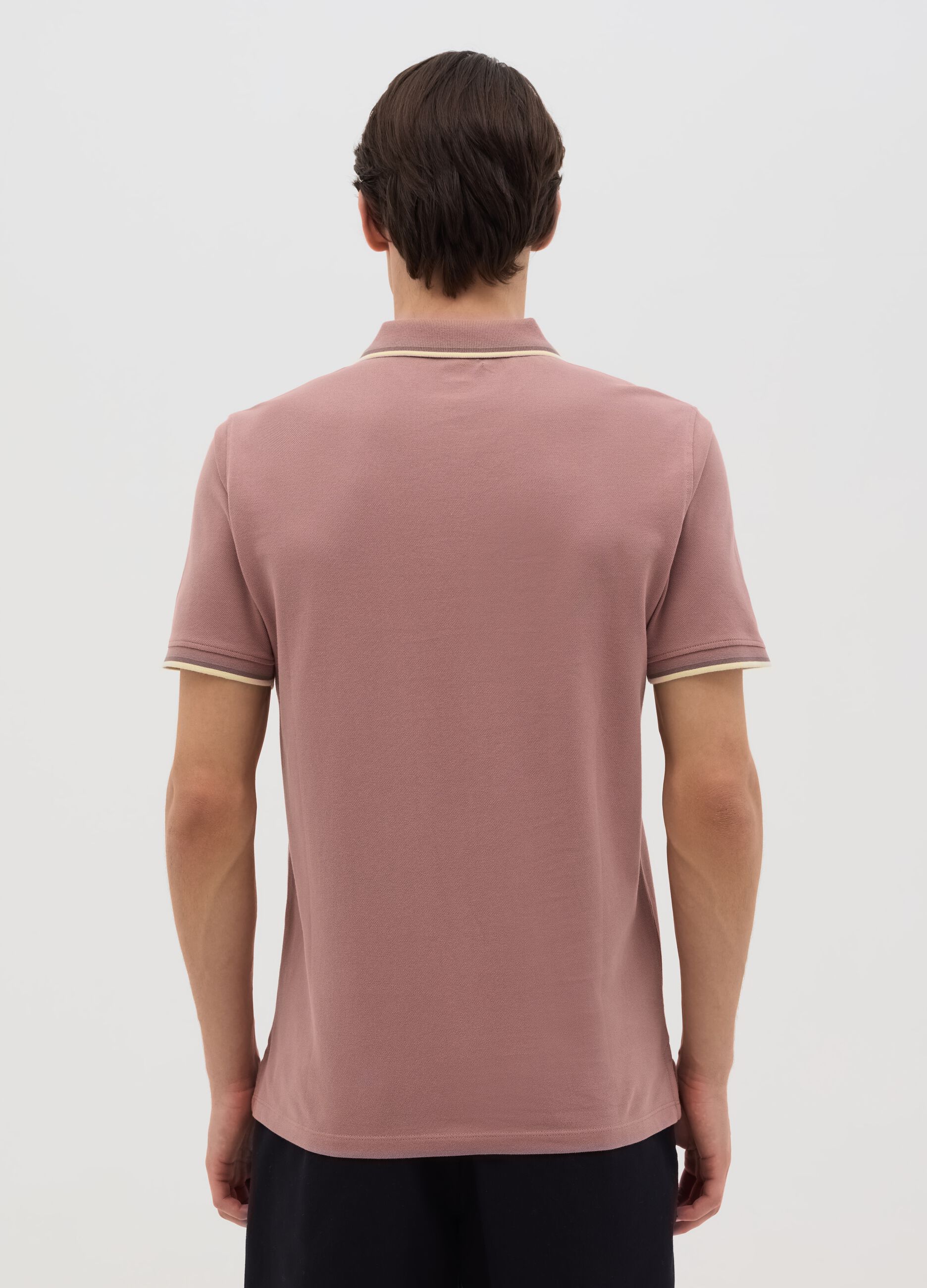 Pink Short Sleeve Cotton Polo