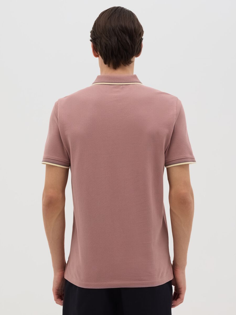 Pink Short Sleeve Cotton Polo_2