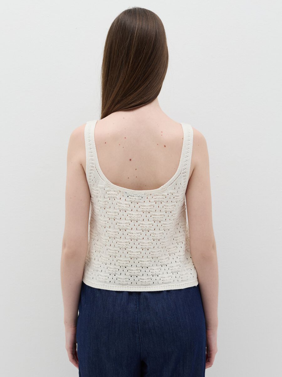 White cropped tank top with laces_3