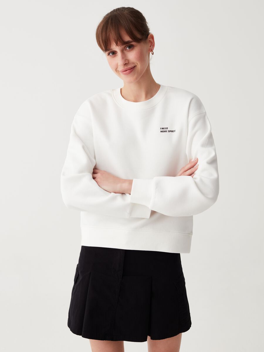 Felpa oversize con scollo rotondo_0
