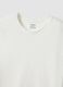 White regular fit short-sleeved pure cotton t-shirt_5