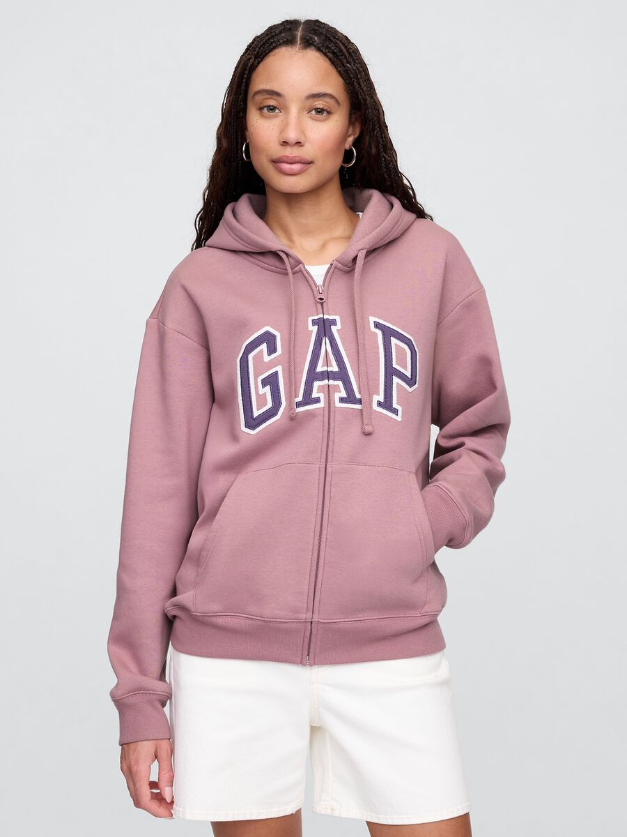 Pink Hoodie with Zip_0