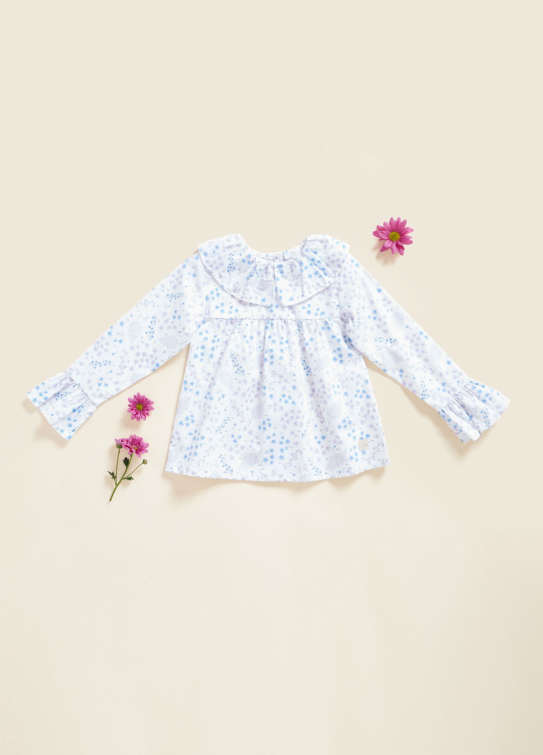 Camicia in popeline con rouches IANA_0