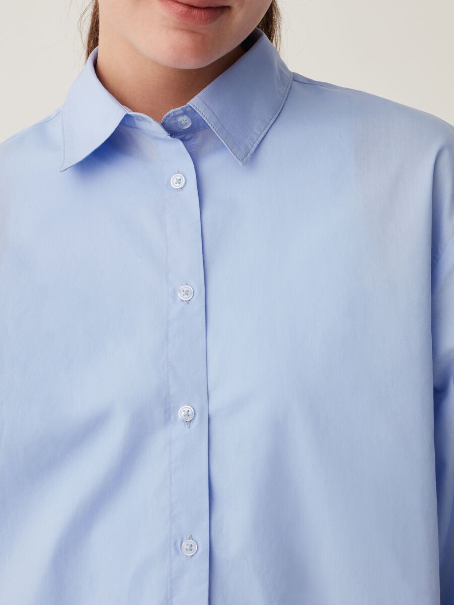 Camicia in popeline tinta unita_3