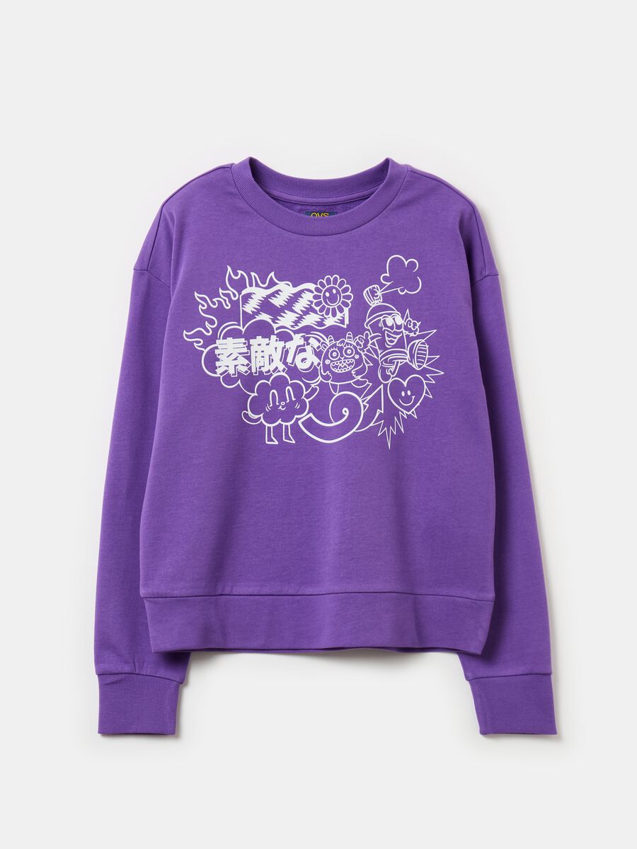 French terry sweatshirt with print_3