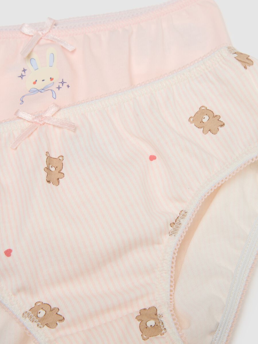 Multipack of multicoloured pure cotton knickers for babies_2