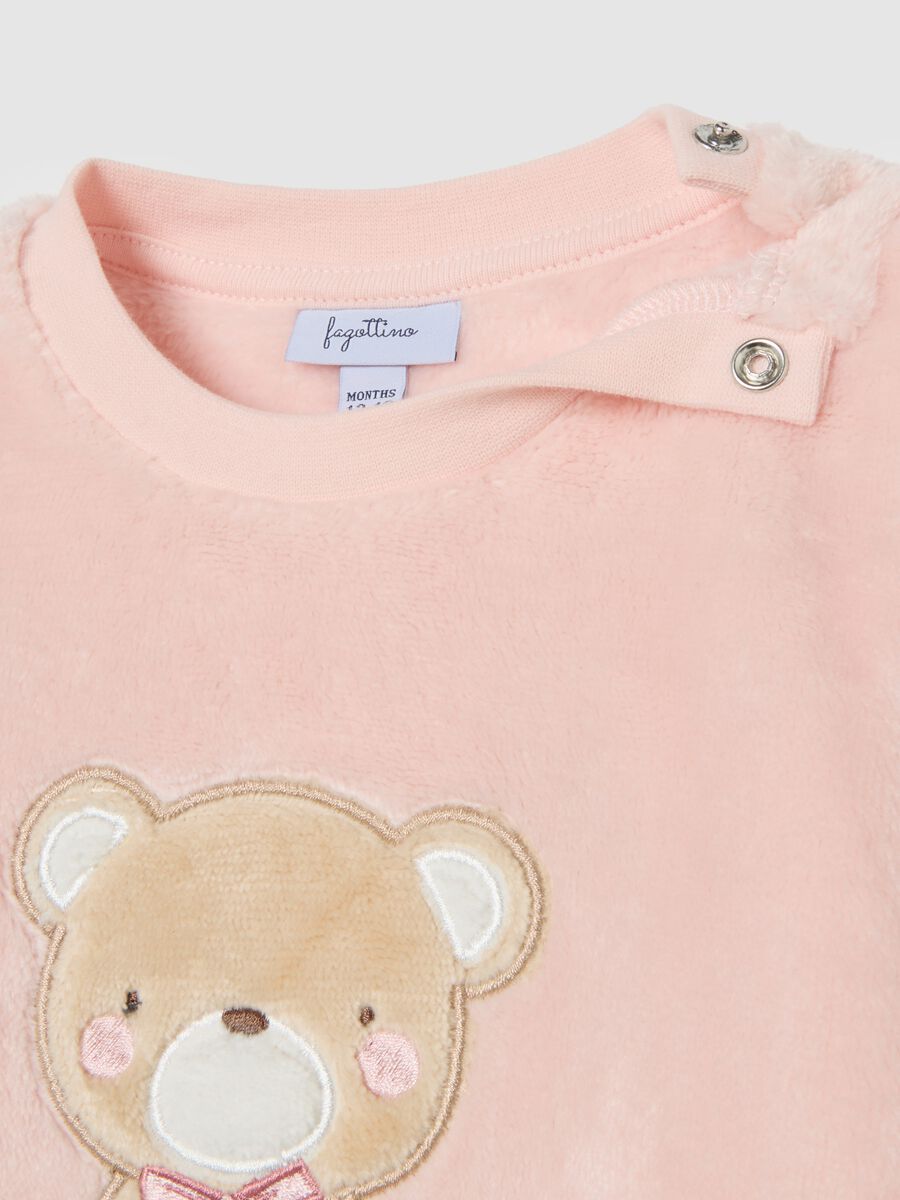 Baby pink pyjamas with teddy bear print, regular fit_3