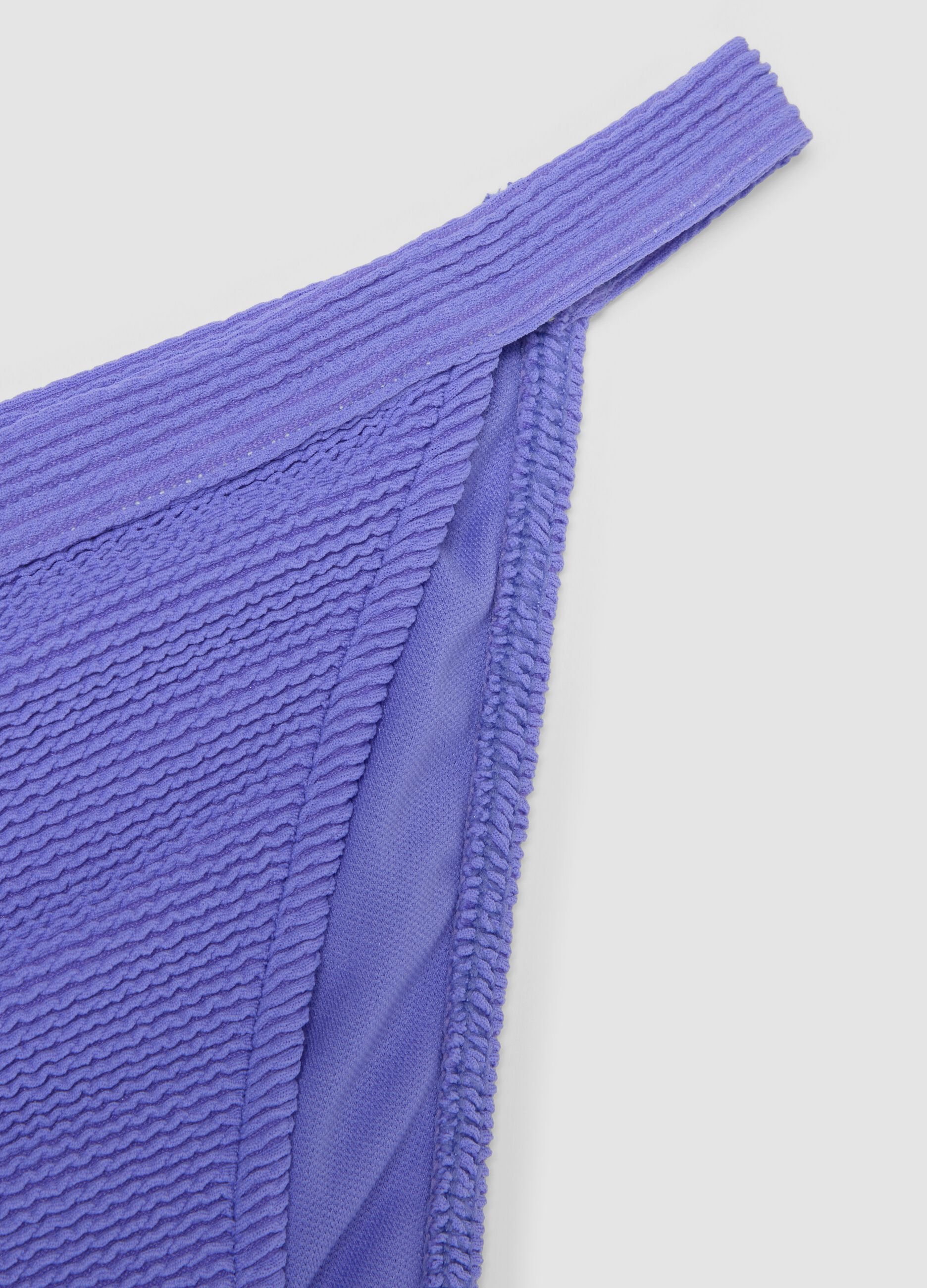 Purple stretch-fabric bikini