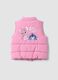 Girls&rsquo; pink padded gilet with Lilo & Stitch embroidery_1