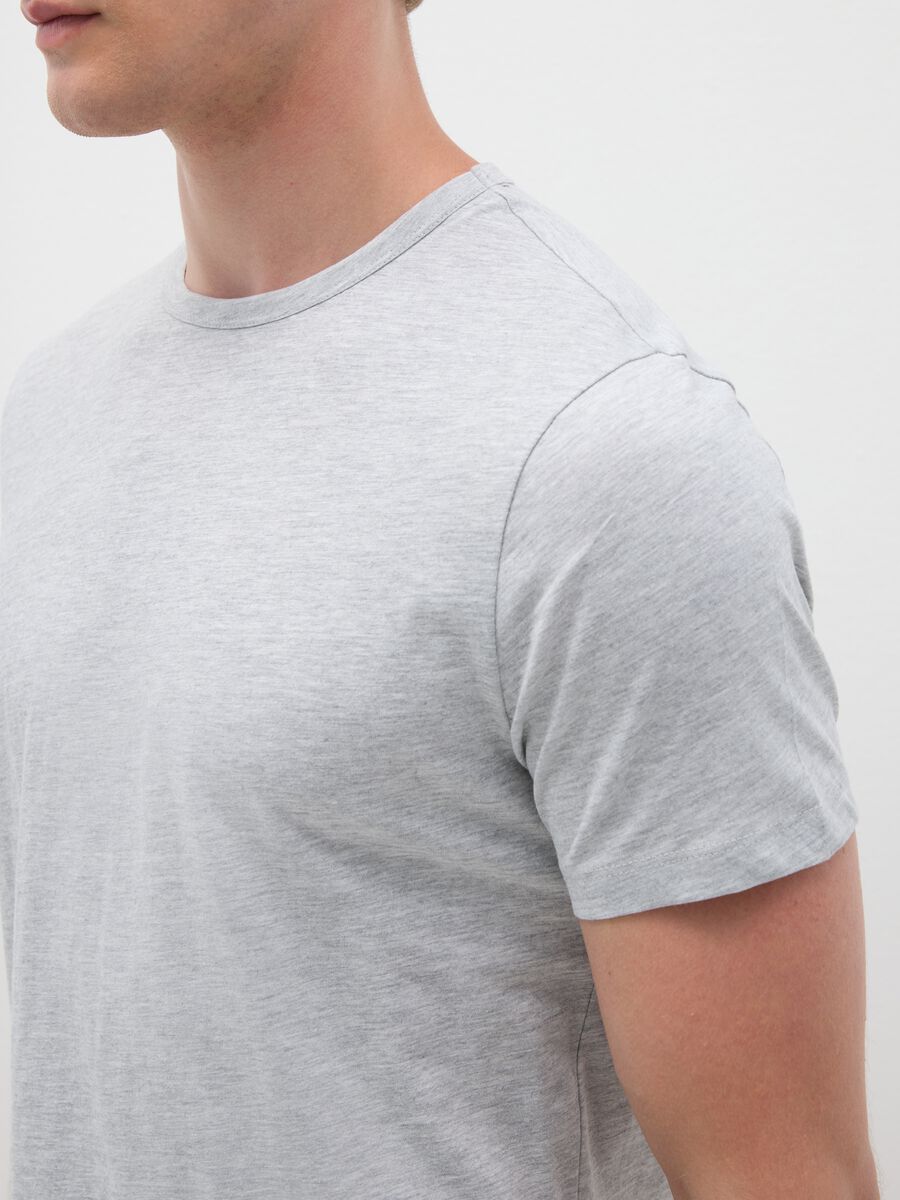 Bipack di t-shirt da uomo in puro cotone grigie regular fit_2