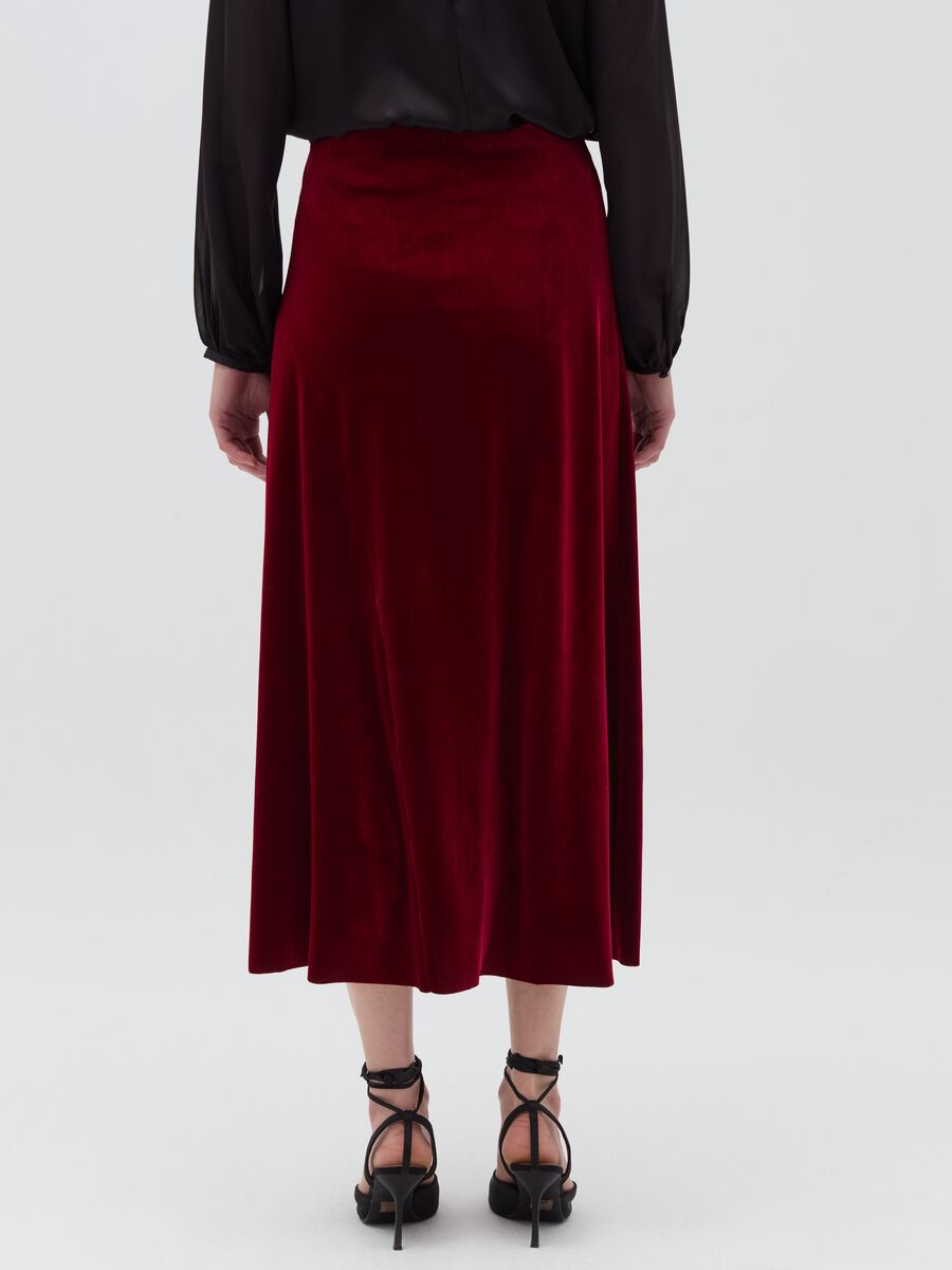 Full midi skirt in velvet_2