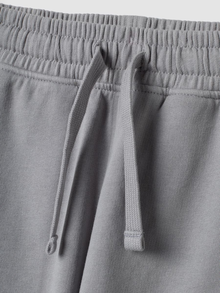 Grey pure cotton joggers with elasticated cuffs_2