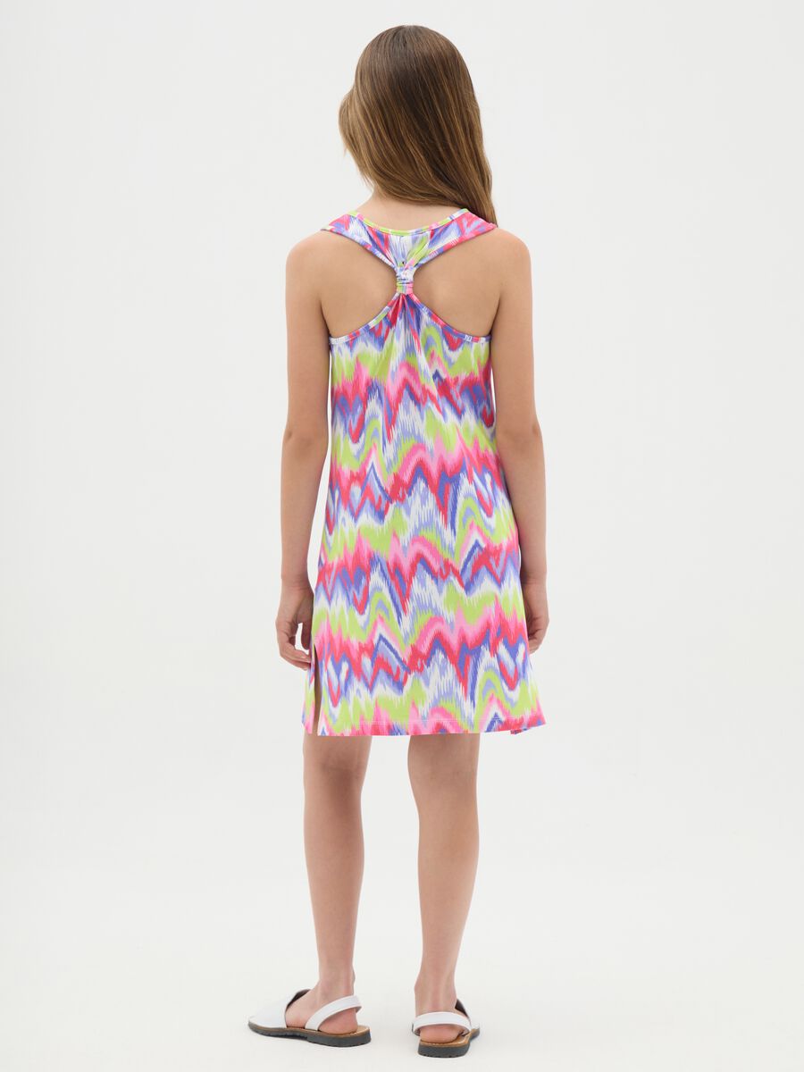 Abito da ragazza in misto cotone multicolor regular fit_3