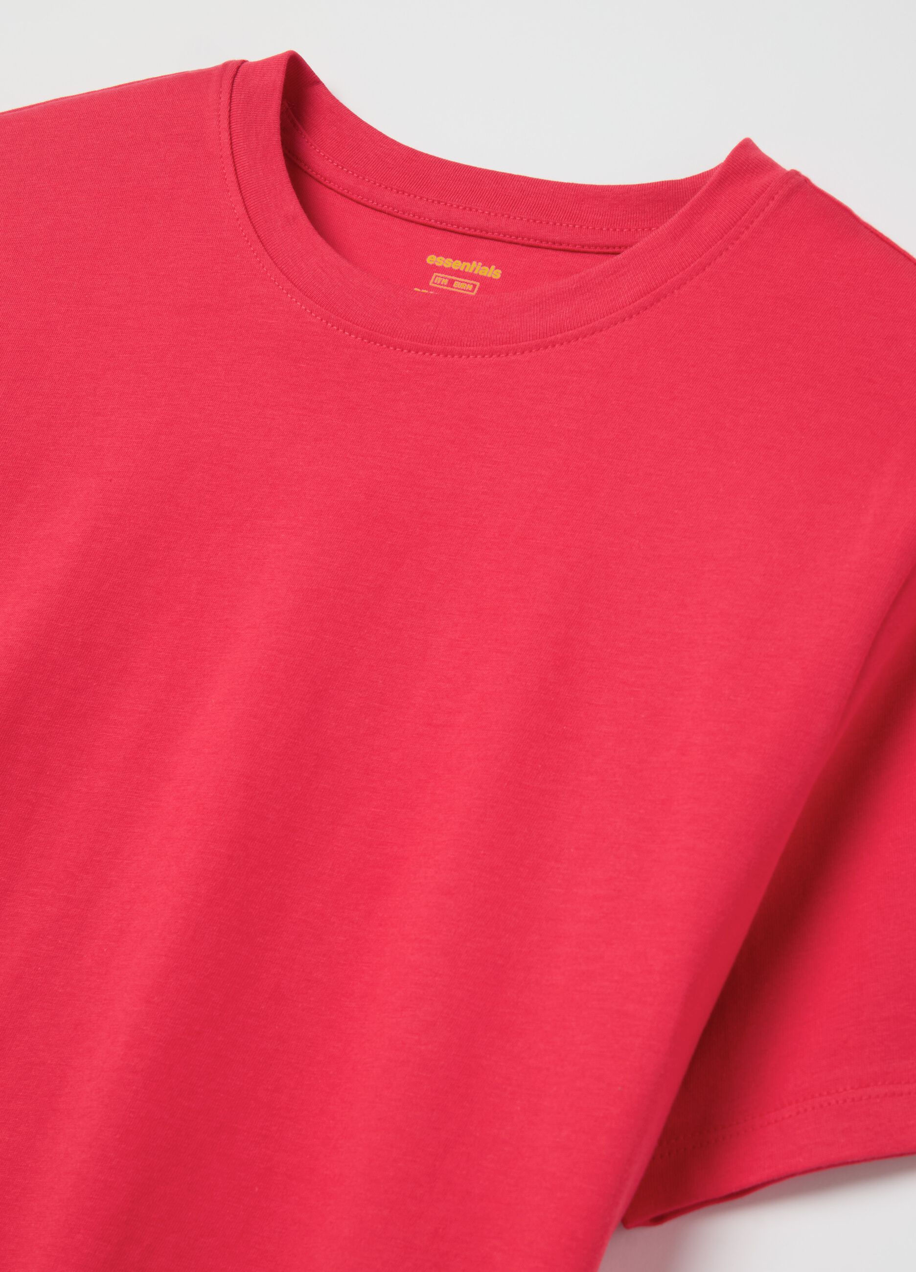 Organic cotton T-shirt with round neck