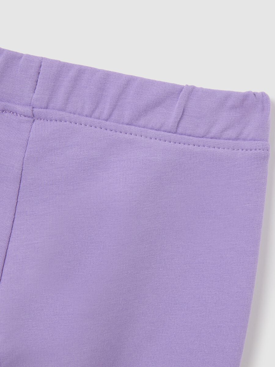 Pink and purple cotton blend girl's outfit_3