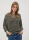Green open-knit floral regular-fit top_2