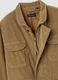 Beige pure cotton regular fit jacket with pockets and zip_1