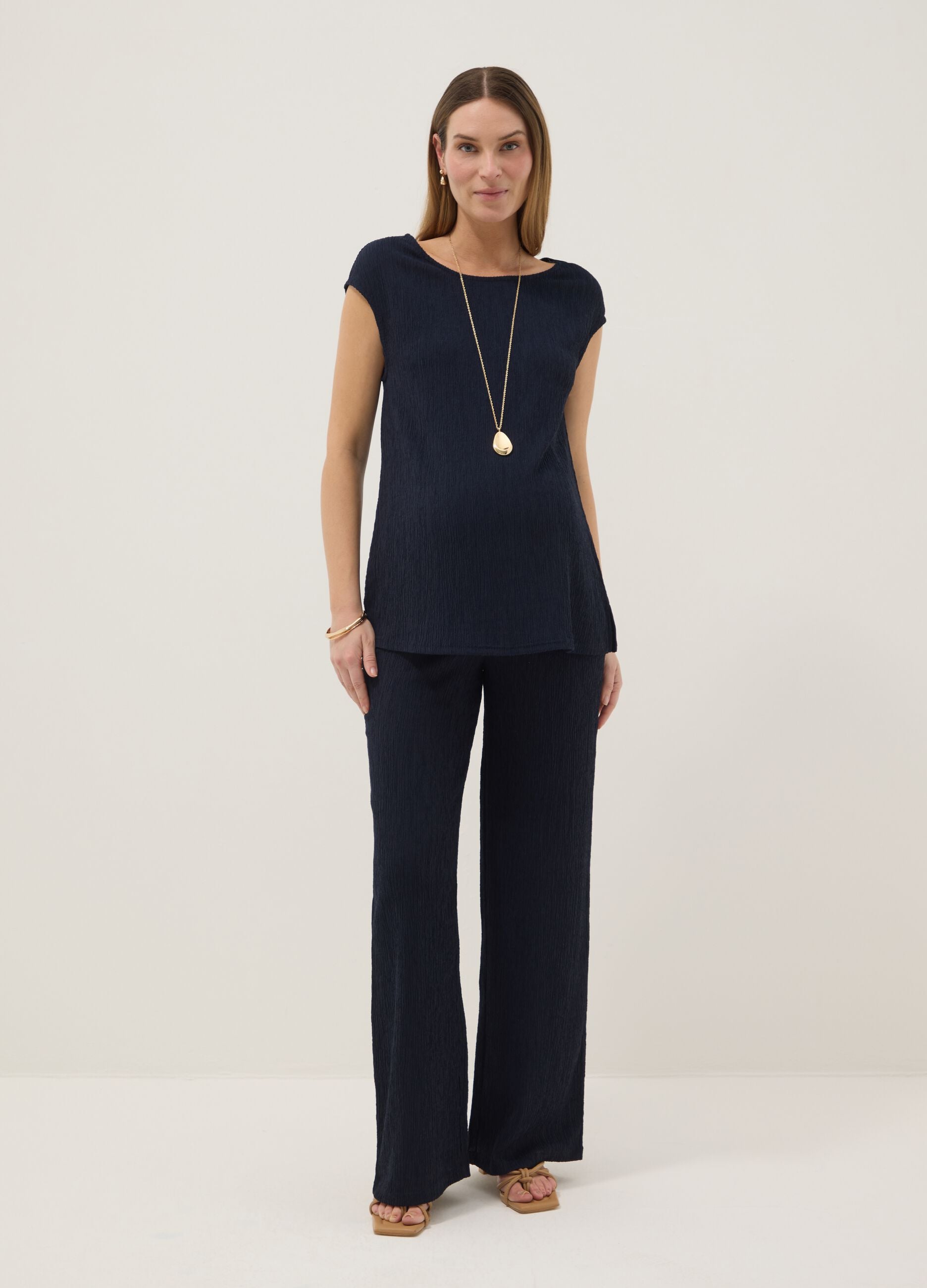 T-shirt premaman blu regular fit