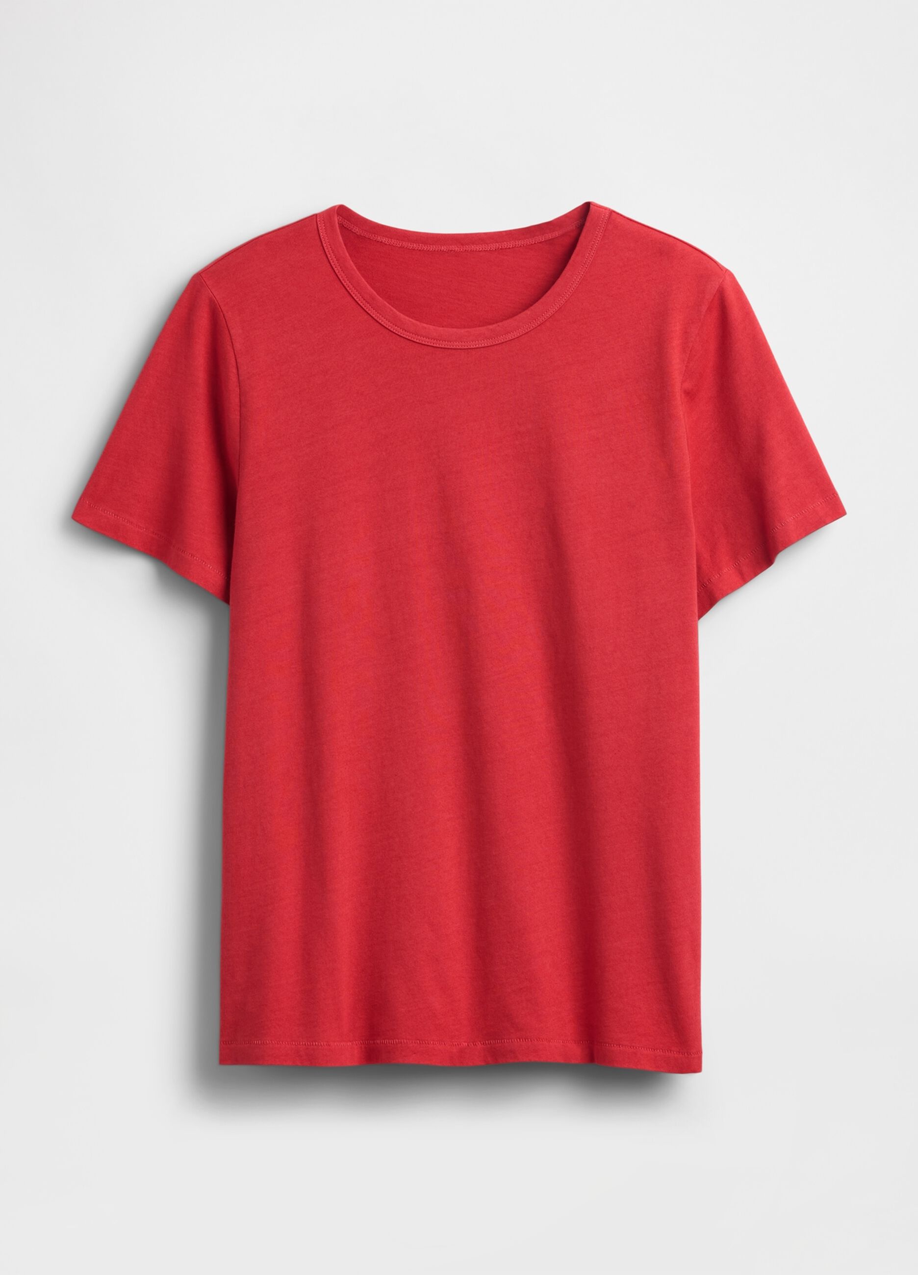 Red Crew Neck T-shirt in Pure Cotton Regular Fit