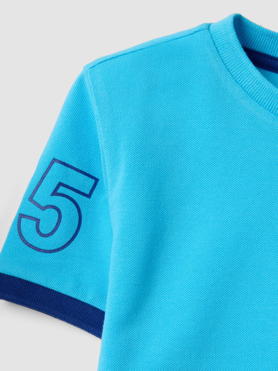 Boys&rsquo; light blue pure organic cotton T-shirt with print_3