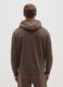 Brown regular fit hoodie with zip and hood_2