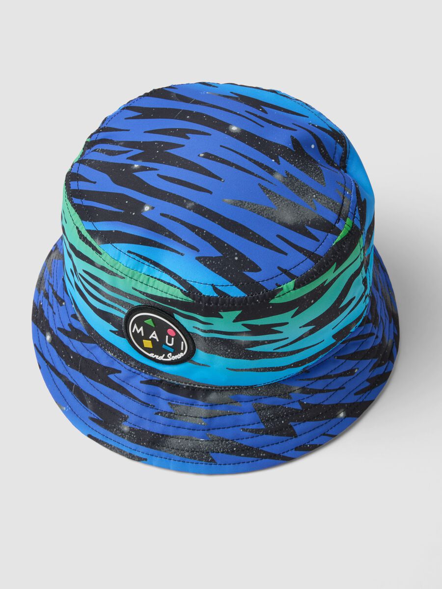 Multicolour zebra-print bucket hat_1
