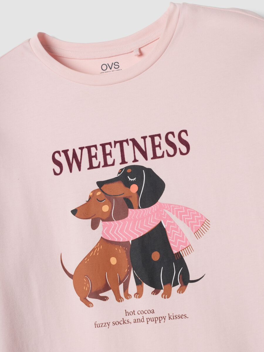Camicia da notte rosa in puro cotone organico girocollo_5
