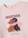 Pink organic cotton nightdress with crew neck_5