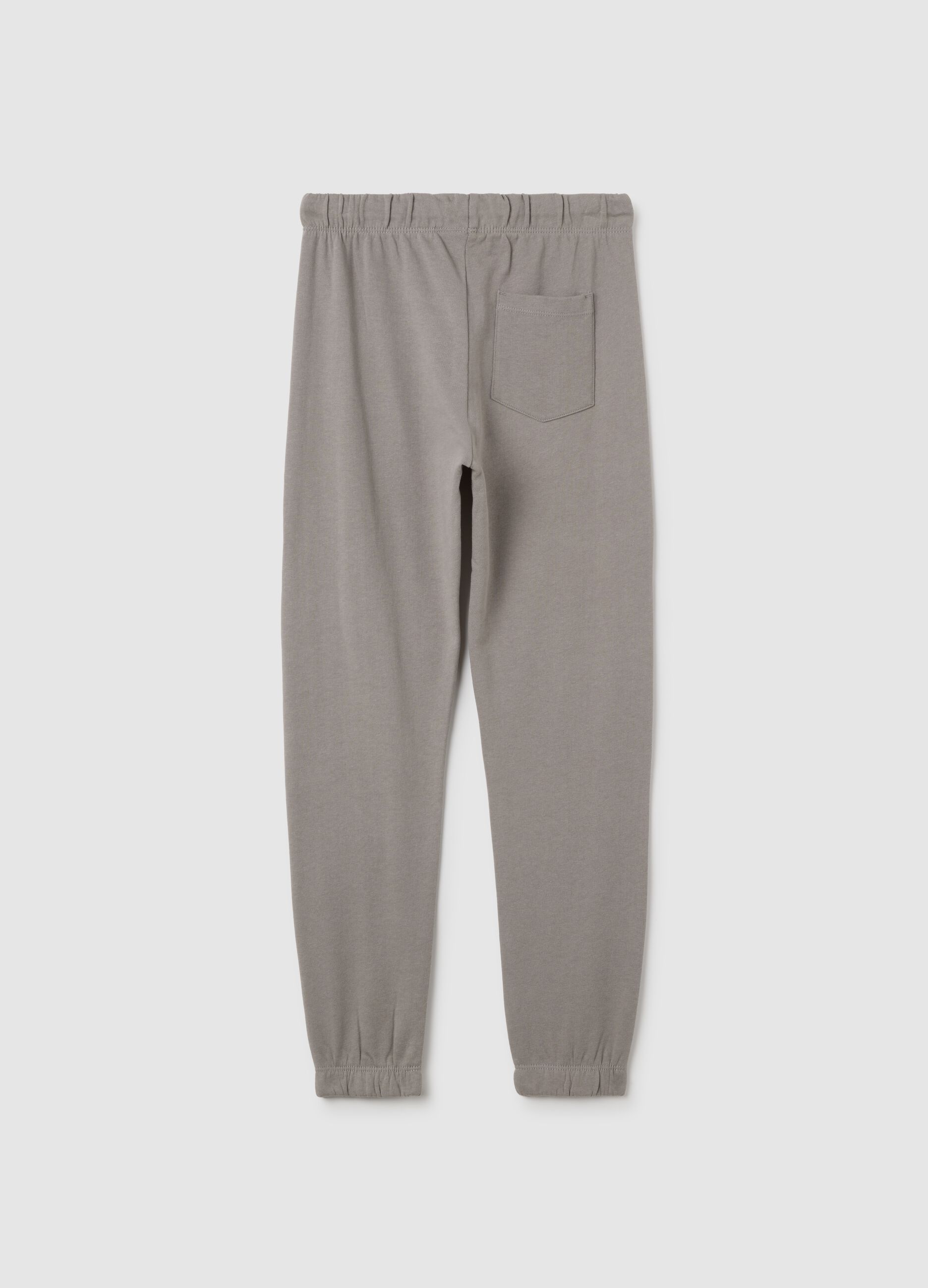 Boys' grey pure cotton joggers regular fit