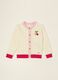 White pure cotton baby girl cardigan, regular fit_0