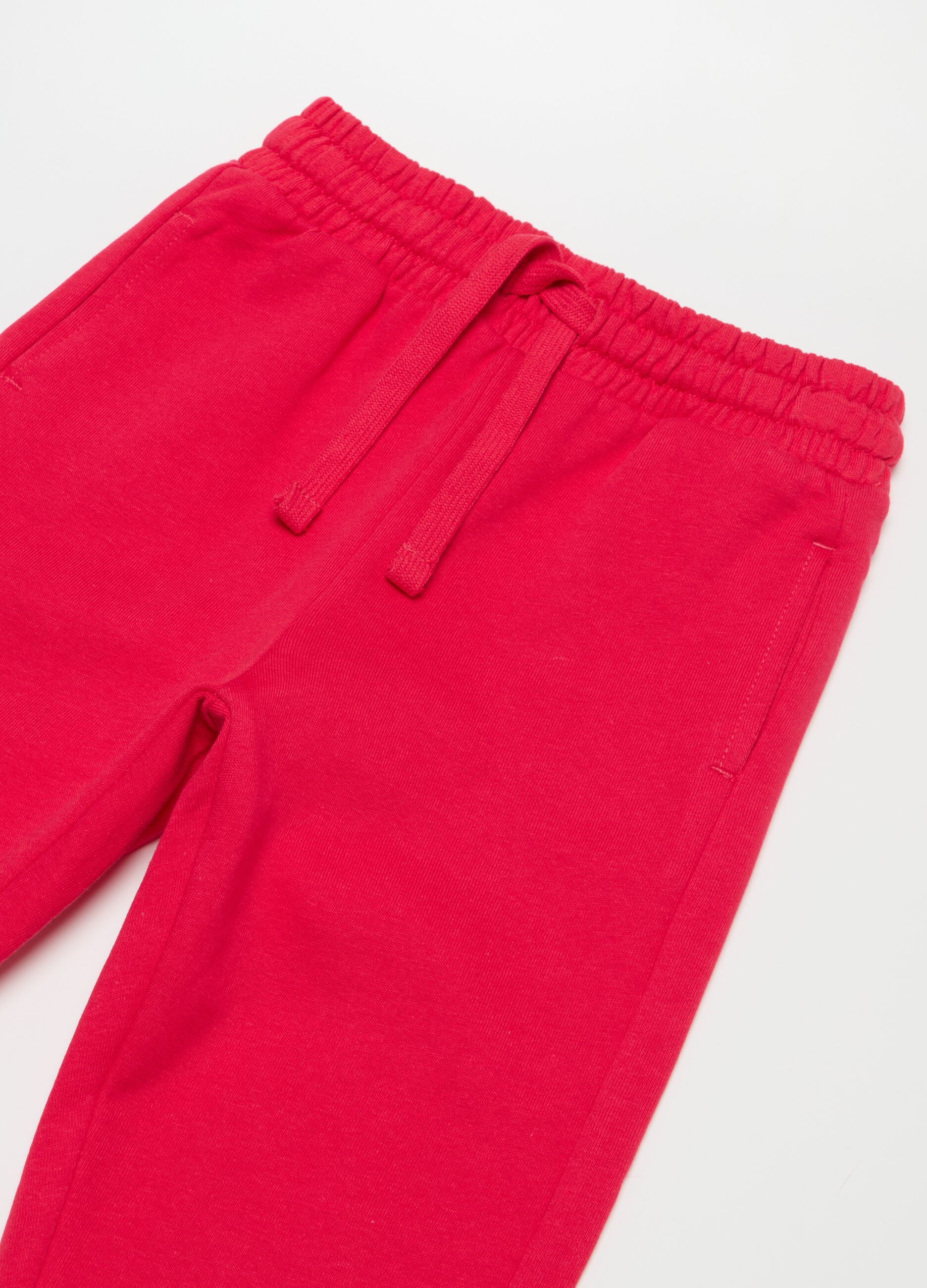 Fleece joggers with drawstring