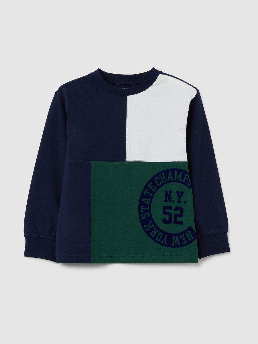 T-shirt da bambino in puro cotone multicolor regular fit_0
